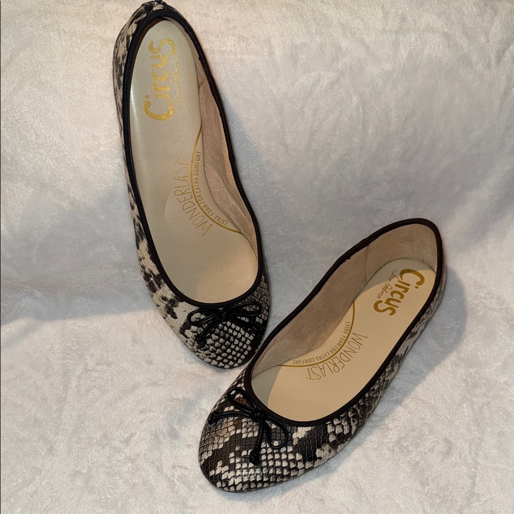 Circus by Sam Edelman Snake Print Ballet Flats